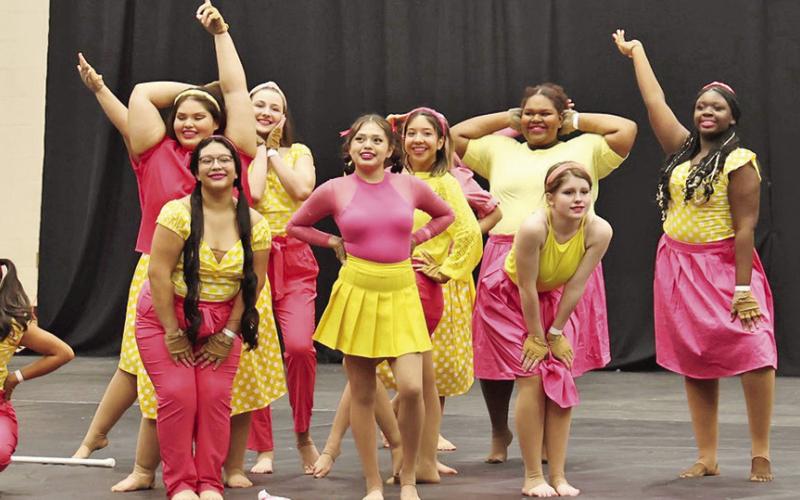 JVB Winter Guard performs at Marcus High School