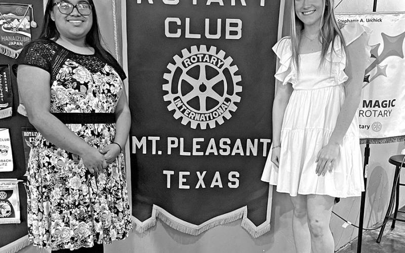 The December Rotary Club Students of the Month are Keira Hawkins and Lana Martinez. As a Rotary Student, this means that they are in the top 18 of the 2025 graduating class! These students were recognized on December 10th at the Rotary meeting at the Mt. Pleasant Country Club. COURTESY PHOTO
