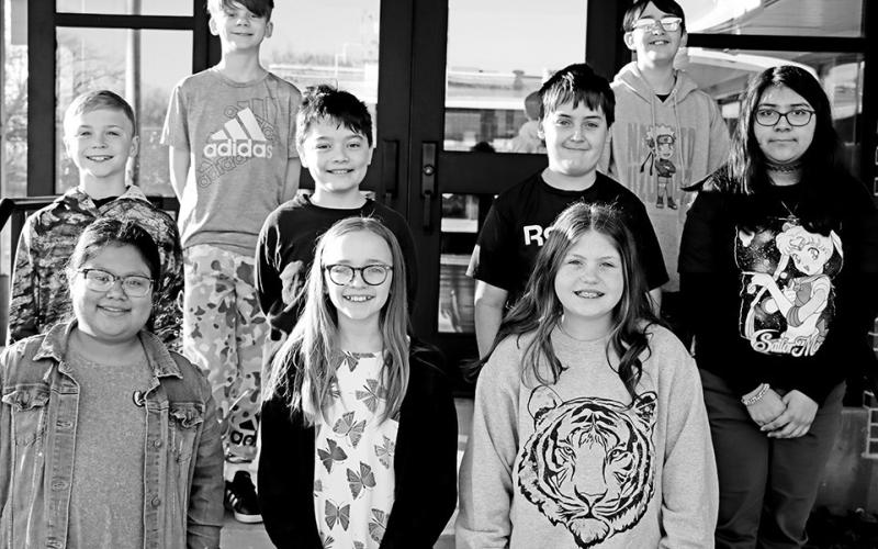 Wallace Middle School UIL winners. 1st row (L to R): Jouselyn Bello, Lily Henry, Scottlyn Lee. 2nd row (L to R): Caleb Townson, Jake Jones, Tristan Kirkland, Denise Zuniga. 3rd row (L to R): Macon Bradshaw, Spencer Anderson COURTESY PHOTO