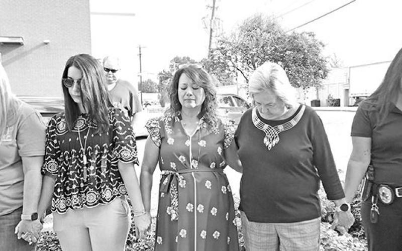 Dozens join hands at Mount Pleasant City Hall on Prayer Day