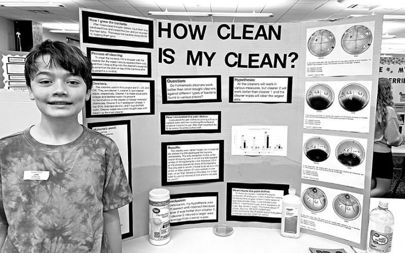 Jake Jones explains what he learned about homemade vs. commercially made cleaners COURTESY PHOTO