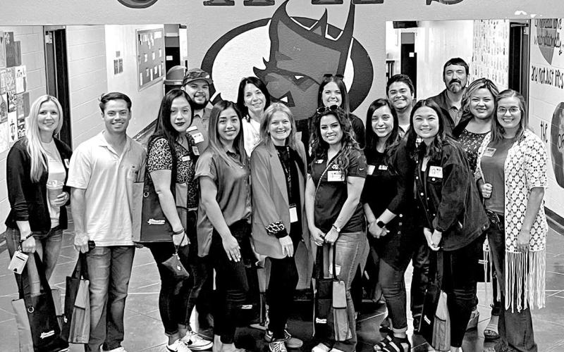 The Mount Pleasant Chamber of Commerce Leadership class visited local campuses, including Chapel Hill High School, on Education Day April 14. The class wishes to thank Chapel Hill, Harts Bluff and Mount Pleasant ISDs as well as Region 8, NTCC and Texas A&amp;amp;M-Texarkana at NTCC for hosting and providing tours for the leadership class. COURTESY PHOTO