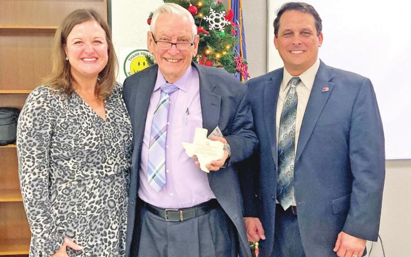 From left: Ginny Lewis Ford, The Honorable L.D. Williamson, and Chris Brown COURTESY PHOTO
