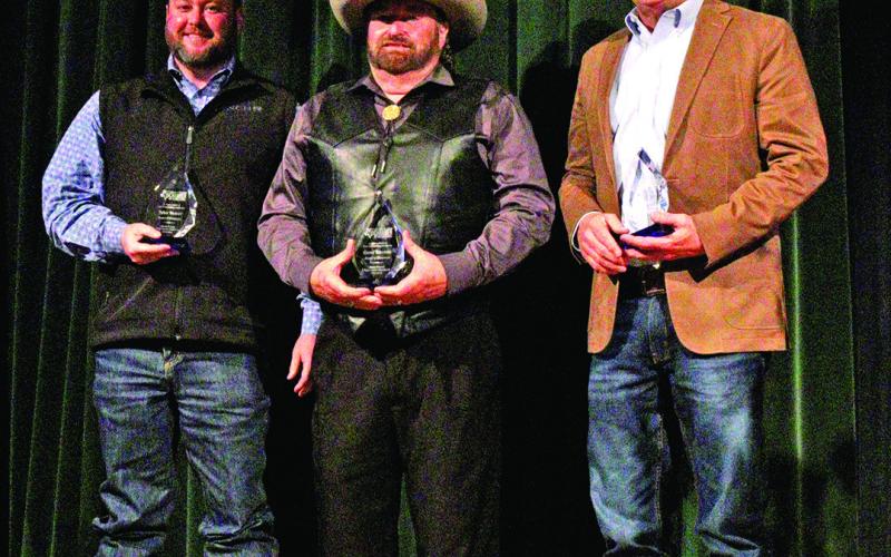Retiring Chamber Board Members, from left to right: Tyler Werner, Gene Keenon, and Bill Dixon.