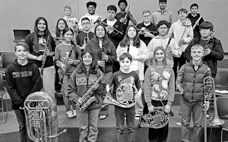 MPJH band students selected for Middle School All-Region Band