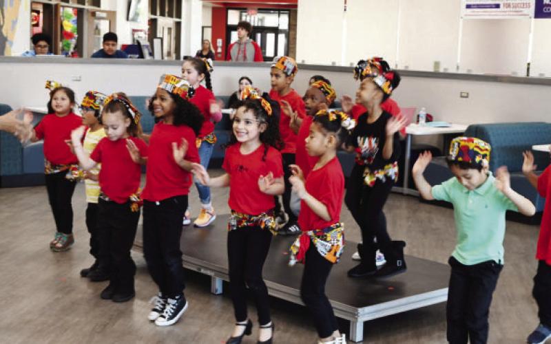 Frances Corprew Elementary School students took a trip to Northeast Texas Community College Wednesday, where they hosted their annual program in honor of Black History Month. For more photos, see page Page 2. TRIBUNE PHOTOS / MIRANDA OGLESBY