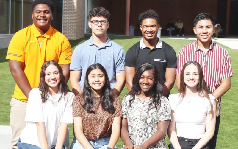 Front row L to R: Mireya Villarruel, Daisy Lozano, Elizabeth Lockett, Katherine Ochoa, Back row L to R: Tre Emory, Pablo Macias Mata, Tyson Minter, Tommy Arredondo COURTESY PHOTO