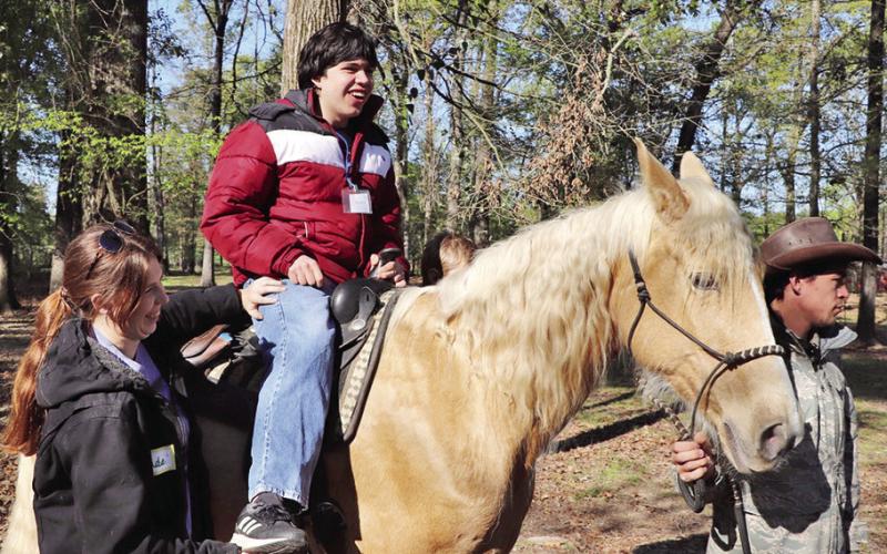 Ruben Saavedra enjoys a horseback ride