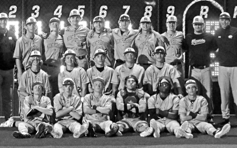 The Mount Pleasant Tigers picked up their 20th win of the season on Monday night in Atlanta as they defeated Texas High 8-6 to clinch the fourth place playoff seed from District 10-5A. Coach Tommy Stewart’s Tigers will face Melissa in bi-district later this week as the date and site were not known by press time. TRIBUNE PHOTOS / MICHAEL S. MCCRACKEN