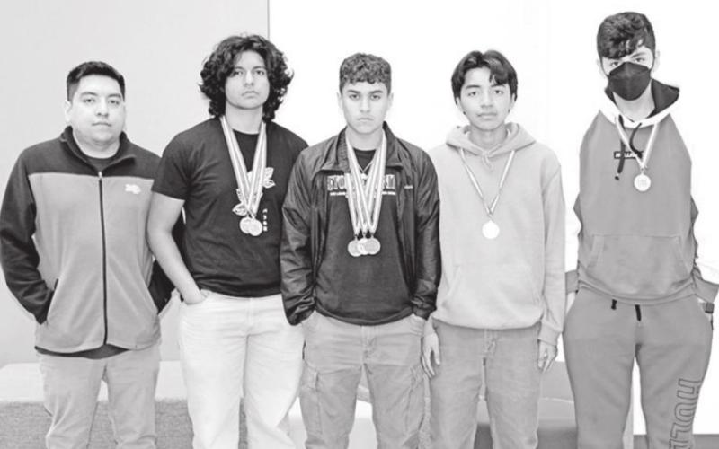 Calculator Applications Regional Qualifying team with coach Osias Hernandez