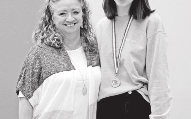 Current Events Regional Qualifier Connelly Cowan with coach Gina Crouch