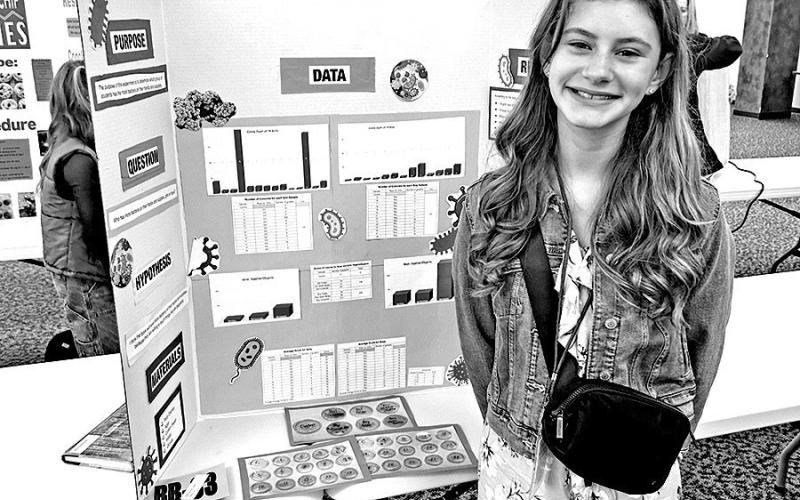 Chapel Hill 5th grader Owen Lutes, Ryder Lyles, and McKenna Lake did a wonderful job representing Chapel Hill Elementary at the Region 8 Science Fair! Ryder Lyles for earned 6th Place in the Physical Science Category with his project “Electro-Magnetic Train!” Their teacher/sponsor is Marie Snodgrass. COURTESY PHOTO