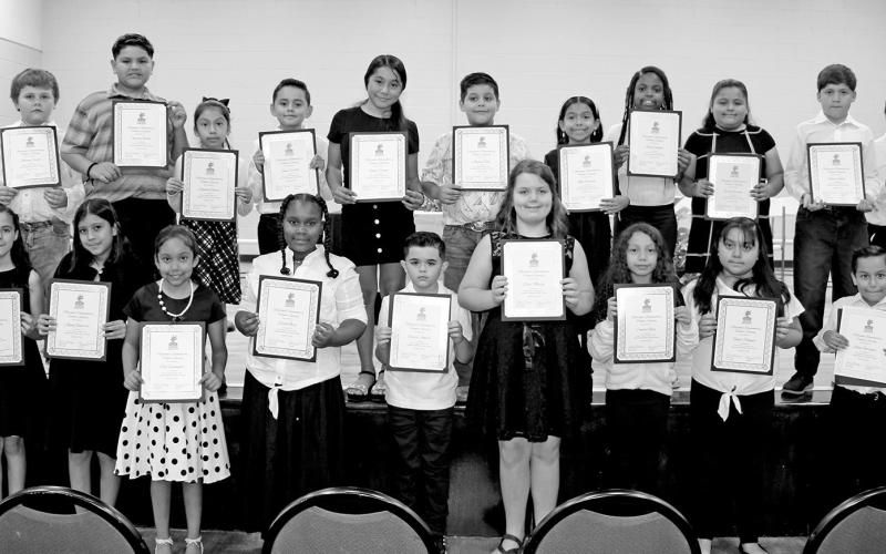 The 2022-2023 National Elementary Honor Society members from Frances Corprew Elementary School. COURTESY PHOTO
