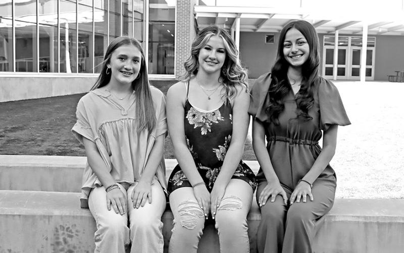 Football Sweethearts (L to R) Tenley Marshall, Eva Hampton, Heslie Adame