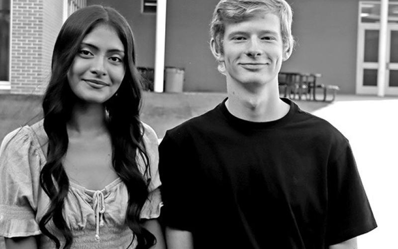 Band Beau and Sweetheart (L to R) Jennifer Pena and Luke Thurman