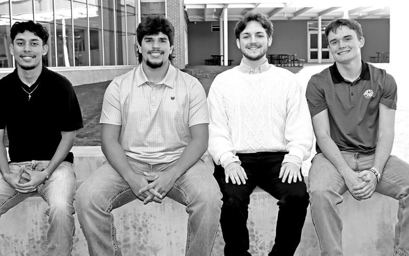 Homecoming King nominees (L to R) Jesus Moreno, Jonathan Amieva, Sam Chappell, Tanner Marshall