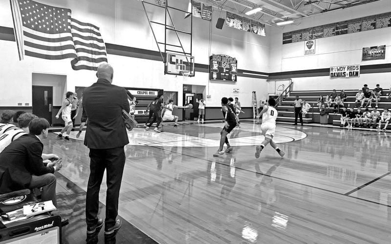 Coach JD Sullivan looks on as the game is tied in the 3rd quarter vs the 5A Tyler Lions.