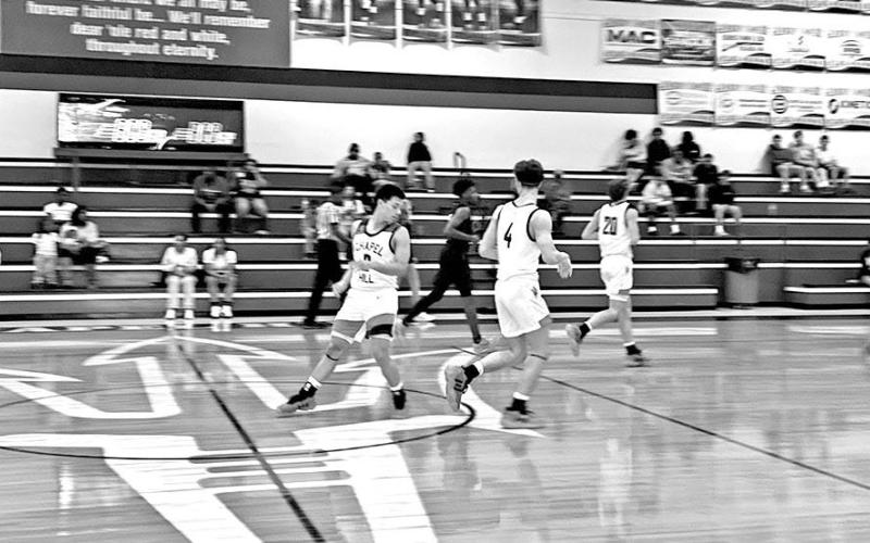 The Red Devils hustle back on defense against Tyler. COURTESY PHOTOS