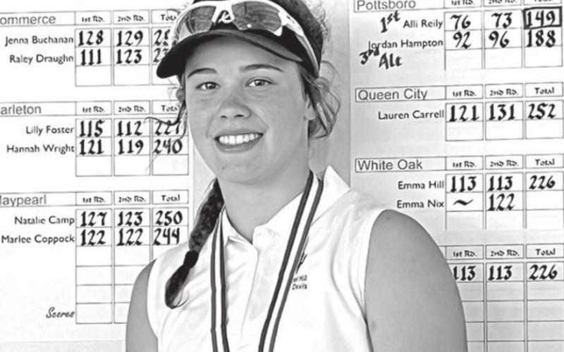 Chapel Hill’s Katie Hart will defend her 3A girls golf state title May 16-17 at Austin’s Jimmy Clay Golf Course after finishing second in the regional tournament. COURTESY PHOTO