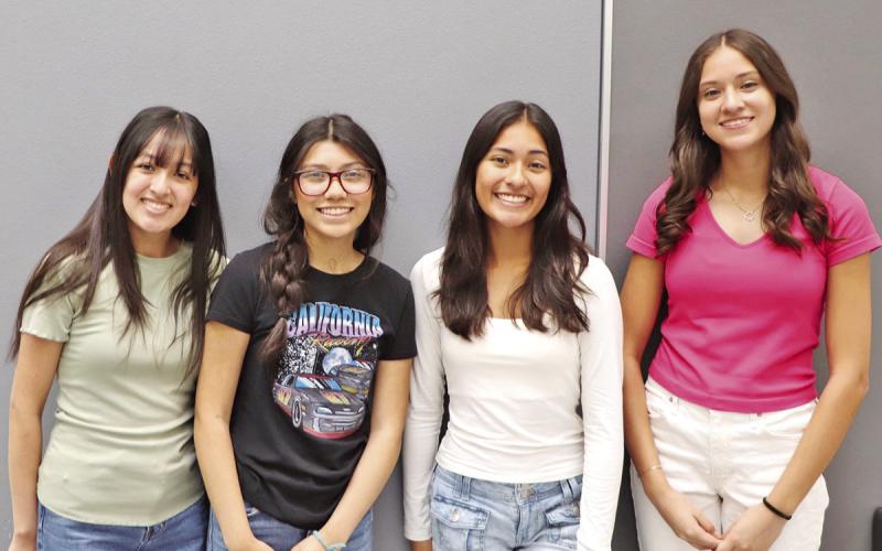 MPHS 2023-24 Sophomore Class Officers (L to R): Evelyn Hernandez, Brissia Alvarez, Jennifer Luna, Esmeralda Perez