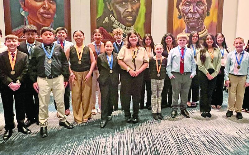 The FBLA Middle Level National Qualifiers from Wallace and Mount Pleasant Junior High Courtesy Photo