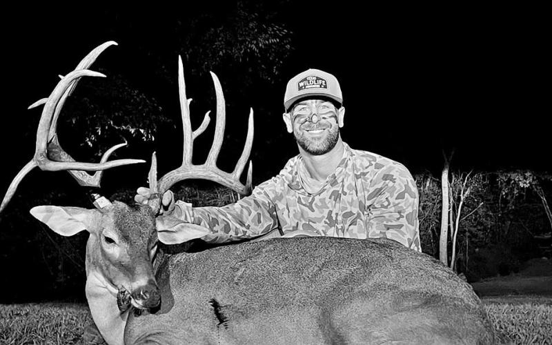 Several hunters were after this remarkable Gregg County 12 pointer, but Blake Williams ultimately cracked the code on October 5 with a crossbow. The free-ranging buck gross scores 181 B&amp;amp;C inches and is sure to be among the non-typicals taken in the Pineywoods this season. Another local hunter, Michael Britt, spent 69 days in an archery blind last season trying to take the buck, but never laid eyes on the animal a single time. COURTESY PHOTO / BLAKE WILLIAMS