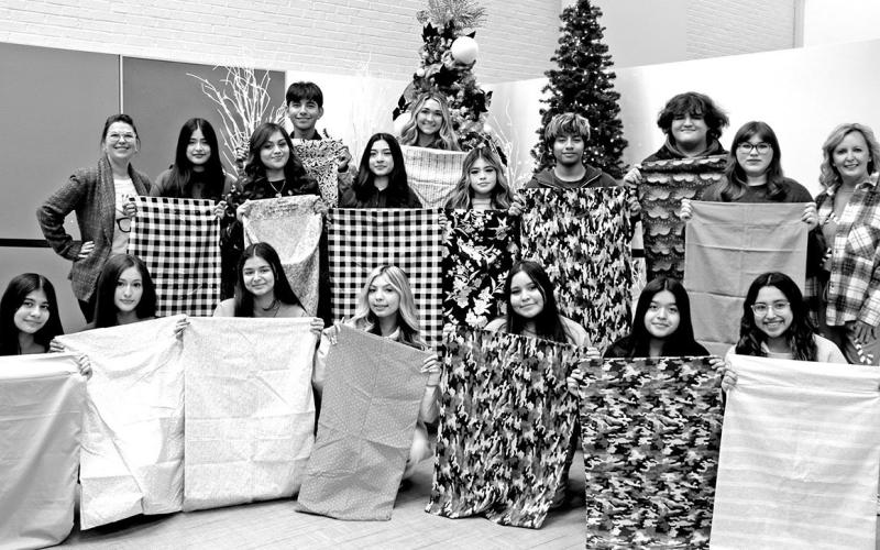MPHS Fashion Design students sew pillowcases for U.S. Military