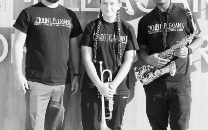 MPHS Jazz Band Director, Jamey Sterrett, Madison Carpenter, Manoa Bagsic COURTESY PHOTO