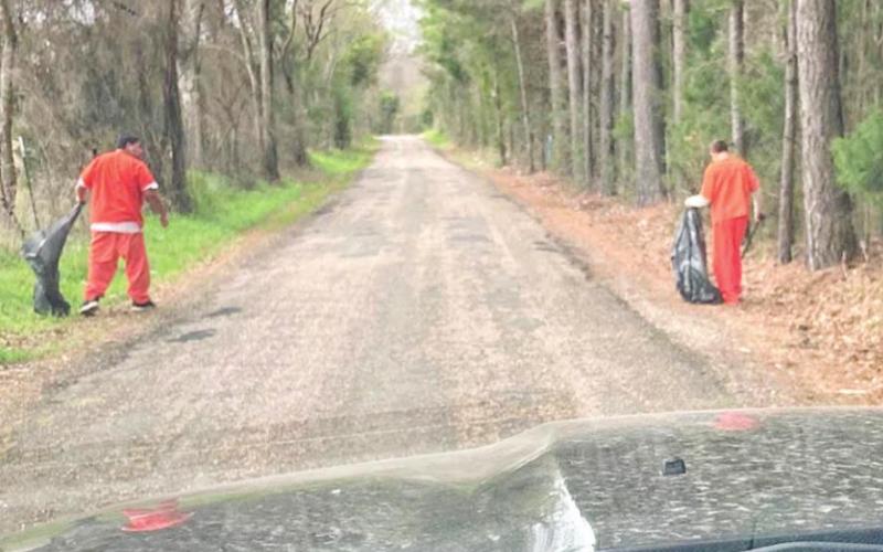 Inmates clean up county
