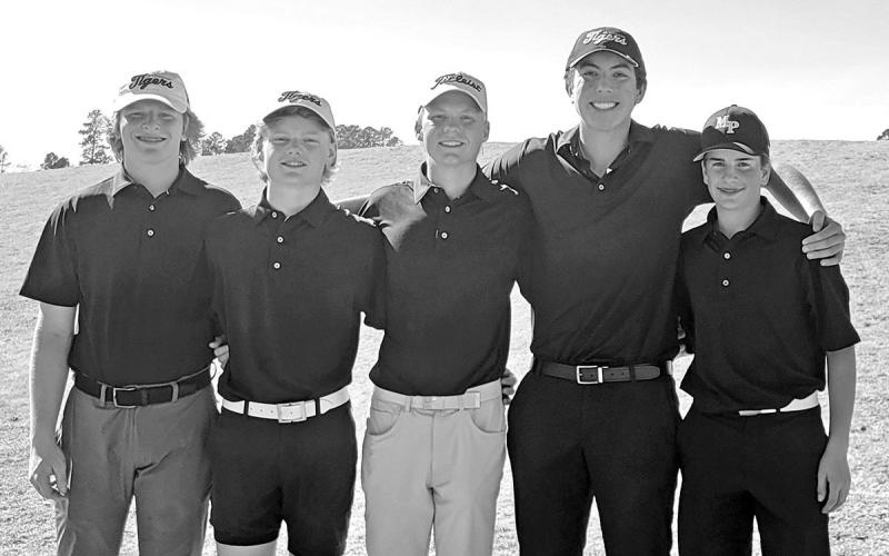 Tiger Golf (L to R) Hogan Horn, Brandon Carter, Jacob Baker, Alessandro Greco, and Bradon Lowry COURTESY PHOTOS