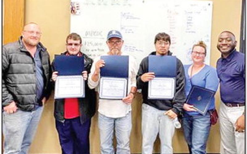 Students graduate from the CDL program at NTCC