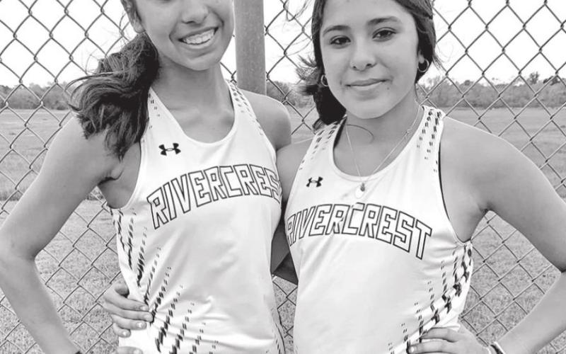 Selena and Diana Kelley are two of Rivercrest 11 qualifiers for the regional track meet, set for April 29-30 at Springtown High School. COURTESY PHOTO / RIVERCREST ISD