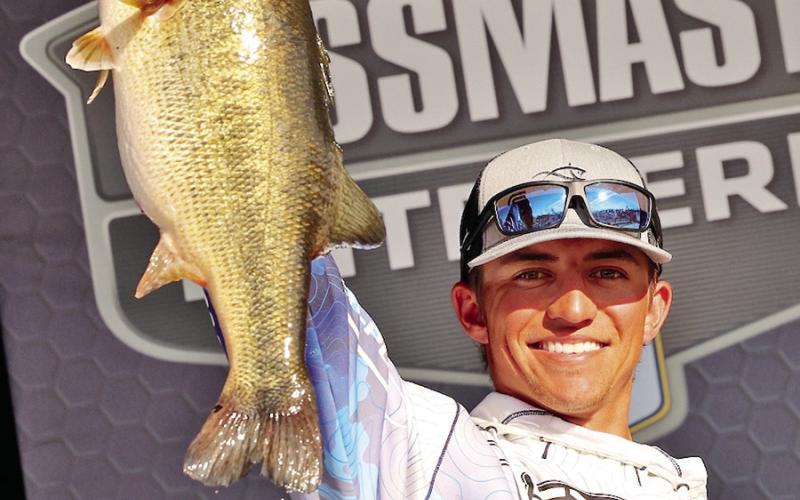 Trey McKinney, 19, recently became the youngest angler in Bassmaster history to win a big league Elite Series event and the $100,000 pay day that comes with it. McKinney reeled in 20 bass weighing nearly 131 pounds in a big bass slugfest at Lake Fork that ended with nine other anglers cracking more than 100 pounds. (BASS Photo)