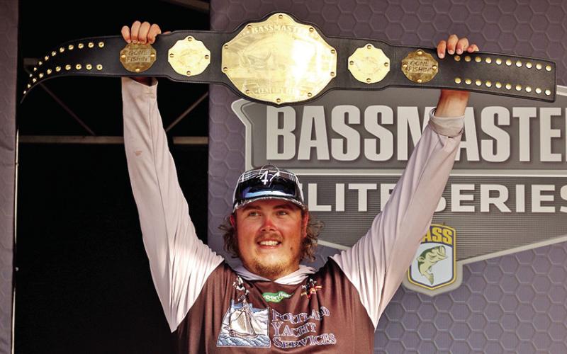 The 2024 Lake Fork Elite Series event will forever be remembered as one of greatest big bass slugfests of all-time. The entire Top 10 earned century belt trophies for cracking the 100-pound mark. Tyler Williams (pictured here) finished fourth with 124 pounds, 9 ounces on 20 bass — a 6.2 pound average. (BASS Photo)