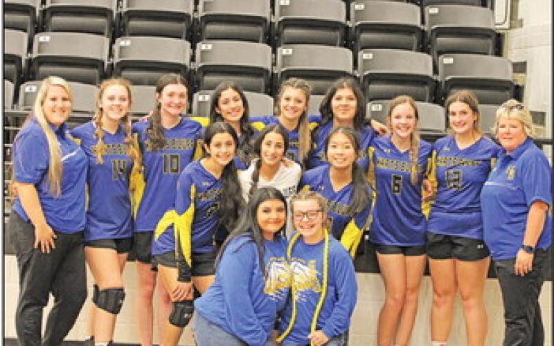 The Harts Bluff Lady Bulldogs won the first playoff game in team and school history Monday night with a 3-2 win (22-25, 25-20, 14-25, 28-26, 15-13) in the bi-district round over Ore City. TRIBUNE PHOTOS / QUINTEN BOYD