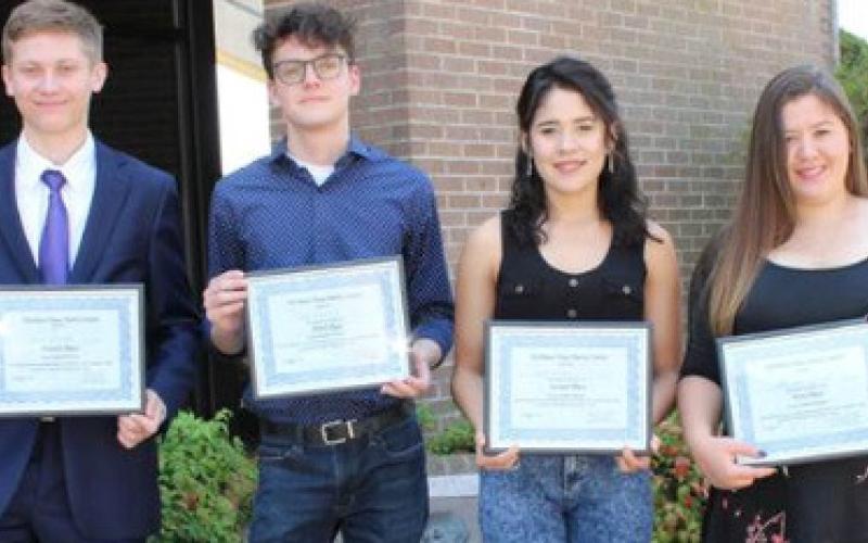 Student winners in 2019: Jacob Lambie, Cade Armstrong, Karla Fuentes, and Mercedes Collins. Photo courtesy of the NTCC Eagle and Mandy Smith.
