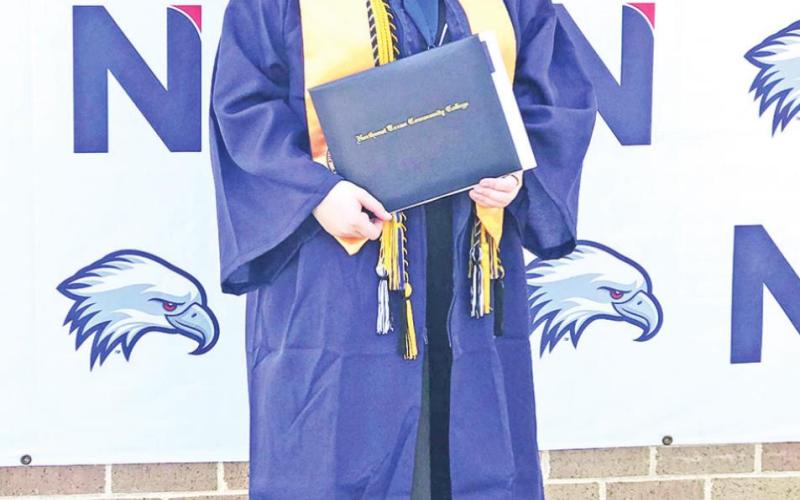 Jessie Parchman received two diplomas from NTCC, and also recently received the Hites Transfer Scholarship. COURTESY PHOTO