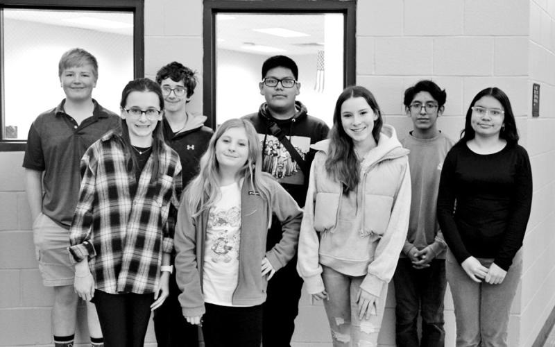 Mount Pleasant Junior High School UIL Meet medalists COURTESY PHOTO