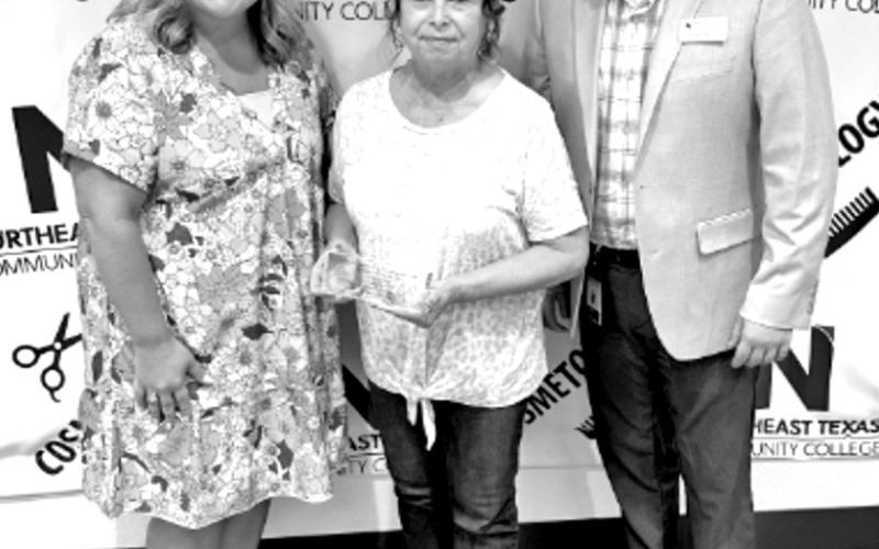 Lovelady is pictured (center) with Posey (left) and Dr. Miles Young, Dean of Workforce Education (right). COURTESY PHOTO