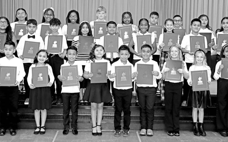 The new members of the E.C. Brice Chapter of the National Elementary Honor Society. Courtesy Photo