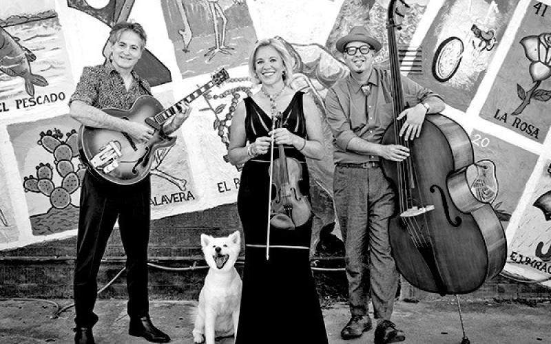Hot Club of Cowtown consists of Whit Smith (left), guitar and vocals, Elana James, fiddle and vocals, and Zack Sapunor, bass and vocals. COURTESY PHOTO