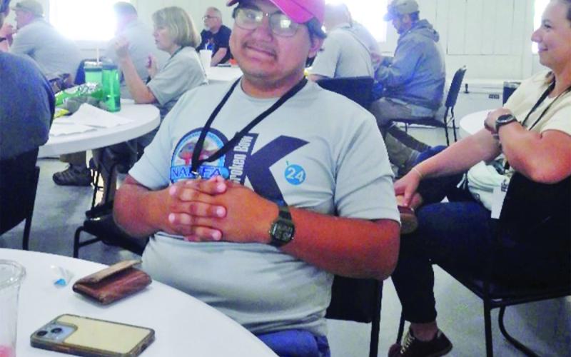 Pictured: Michael Rodriguez at the meeting. COURTESY PHOTO