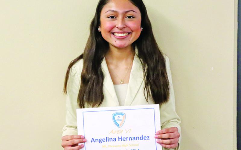 Angelina Hernandez, 2023-2024 Who’s Who Area 6 Recipient