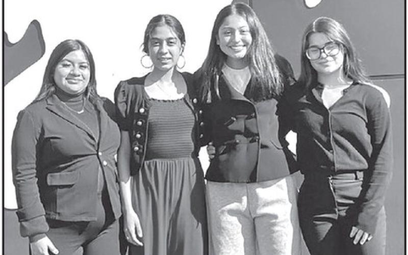 MP Speech and Debate team members at Lindale (L to R): Lesly Flores, Raquel Garza, Angelina Hernandez, Sabrina Otero- Svirska COURTESY PHOTO