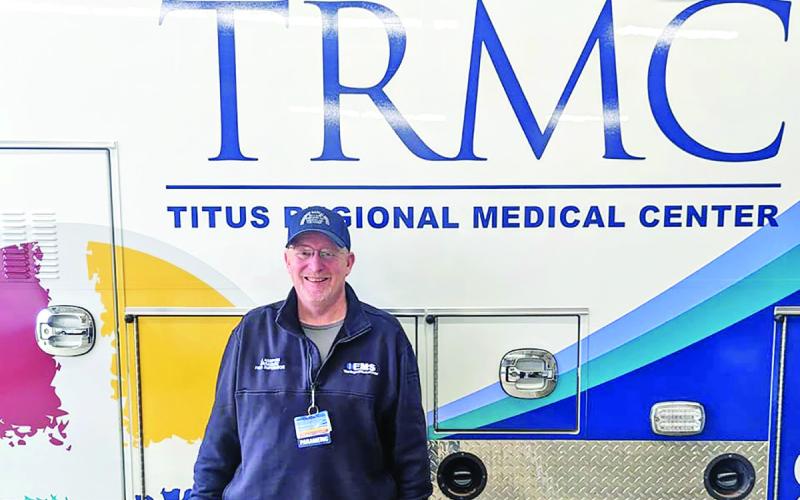 Titus Regional Medical Center EMS paramedic John Hampton recently earned his Emergency Obstetric Patient Safety certification through the Association of Women’s Health, Obstetric and Neonatal Nurses. Courses covered the topics of hypertension disorders in pregnancy, postpartum hemorrhage (PPH), and maternal sepsis. TRMC said in a statement that Hampton could possibly be the first or one of the first practicing ground paramedics in the state to receive this certification. COURTESY PHOTO
