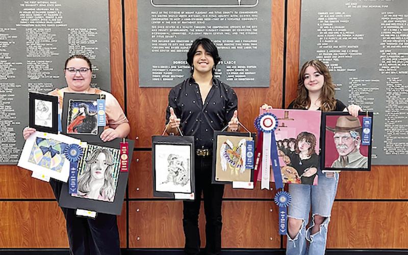 Pictured (from left) is: Hannah Bowles, Adrian Avila, and Jasmine Moon. Not pictured is Abby Osthoff. COURTESY PHOTO