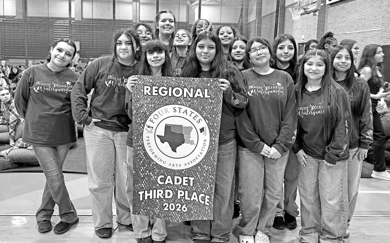 The Mount Pleasant Junior High JV Winter Guard