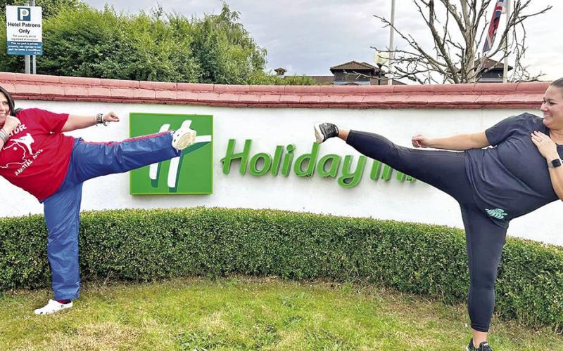 Intstructors Lydia and Jennifer have been kicking together for 21 years