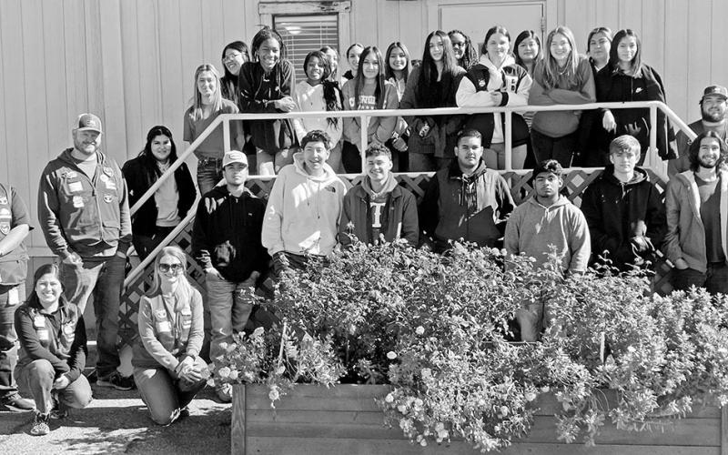 The Mount Pleasant High School Career Preparation class with Lowe’s employees. COURTESY PHOTO