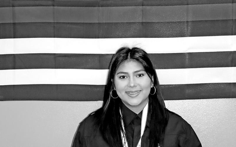 MPHS senior, Jazmine Palma, with her state 3rd place awards